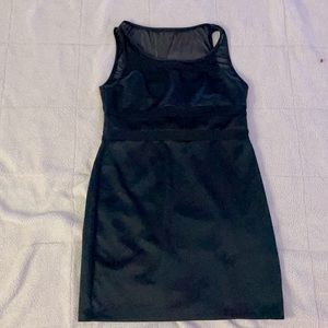 Black sheer striped dress